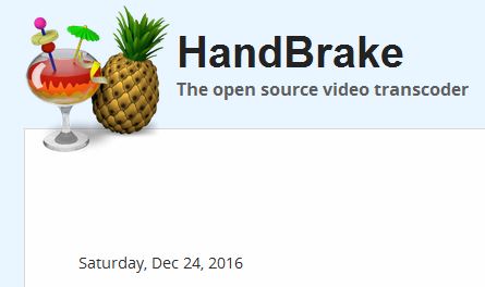 24.Dezember 2016 Handbrake V1.0.0 - Open source video transcoder
