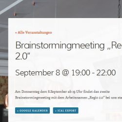 2.Regio 2.0 Meeting - Do 8.Sept 2016 19:00 - Cafe Corso