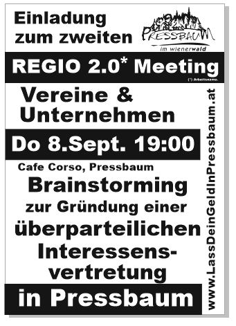 2.Regio-Meeting: Do 8.September 19:00