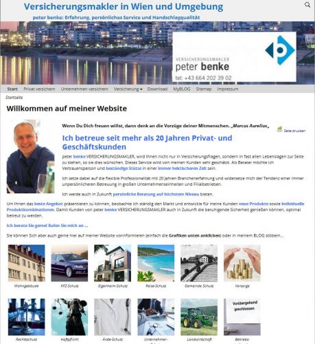 Website: Versicherungsmakler Peter Benke