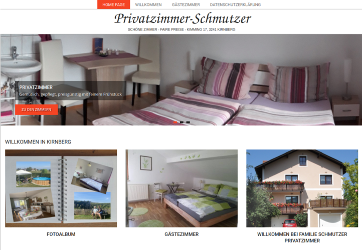 September 2026: Neue Website Privatzimmer in Kirnberg